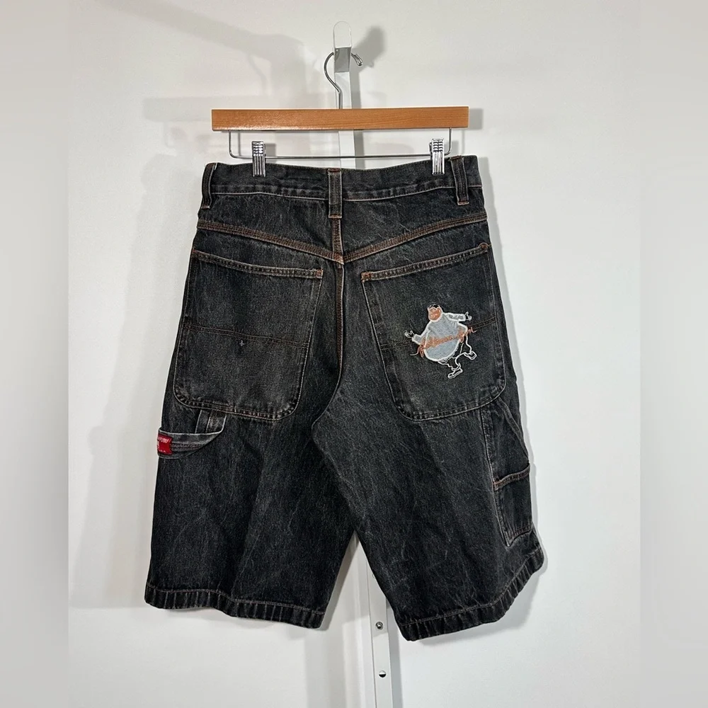 PLATINUM FUBU Denim Carpenter Shorts Made in USA fat Albert Logo Y2K 32
